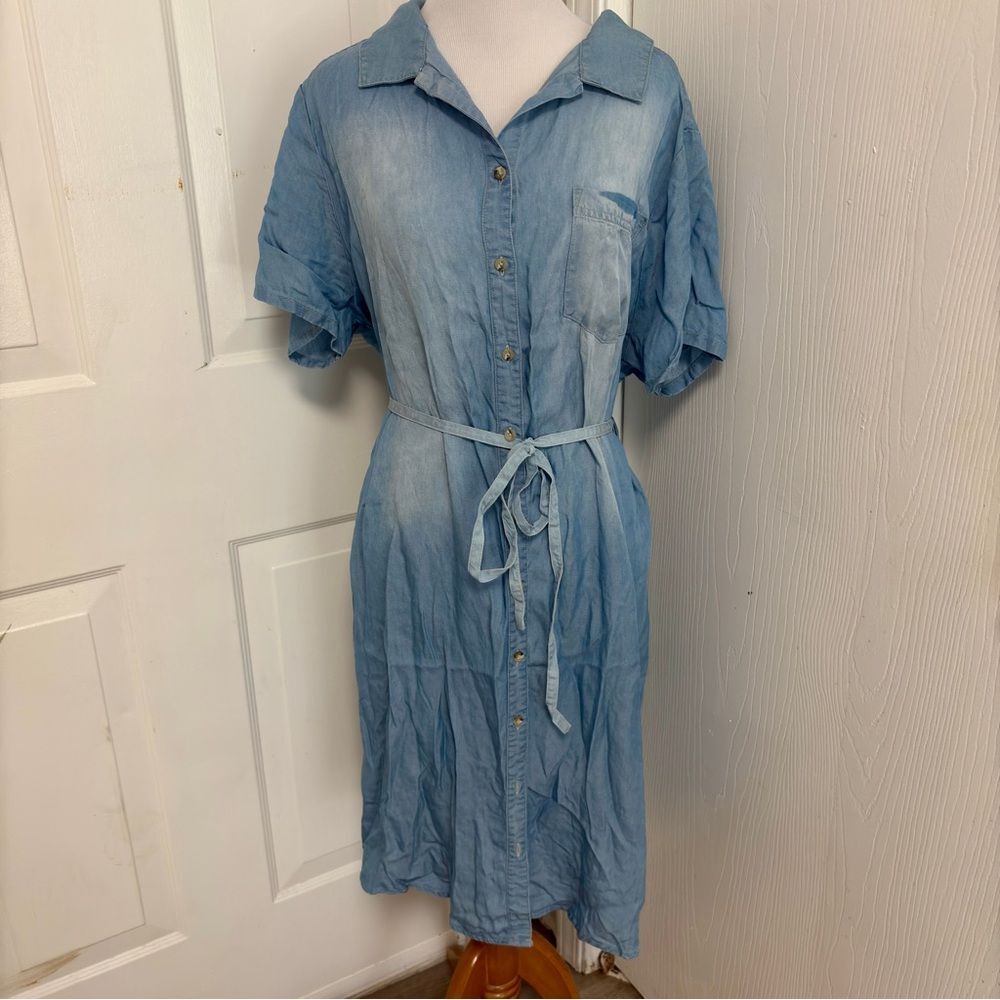 Maurices Chambray Shirt Dress B3*